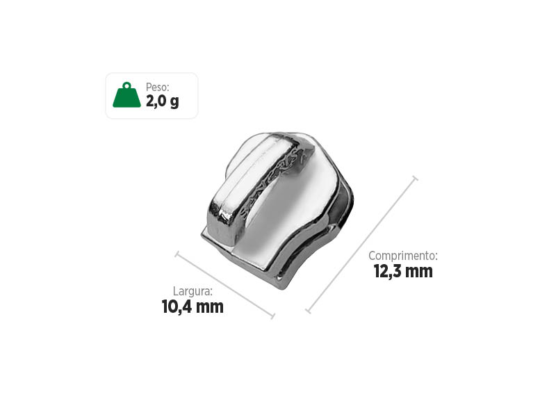Deslizador M5404 SANCRIS para zíper metálico Zíper metálico grosso, zíper de braguilha, zíper de vista ou zíper decorativo.